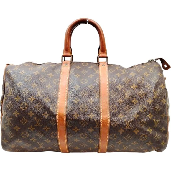244424BW (X6) Louis Vuitton Travel Bag Keepall 45 Brown Monogram - Picture 1 of 9